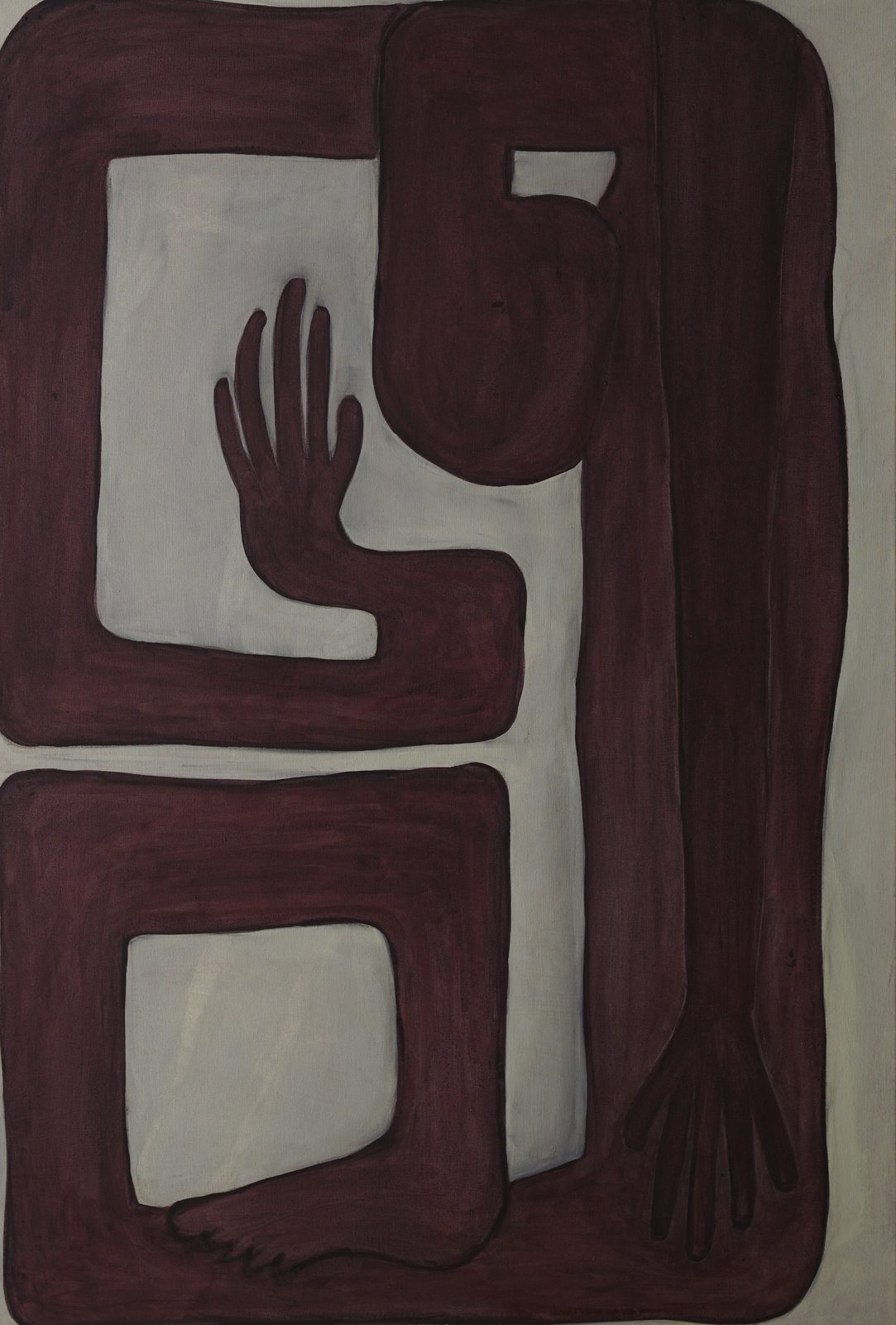 Care Within (2026) by Merve Kızıl — acrylic on canvas, 150 x 100 cm