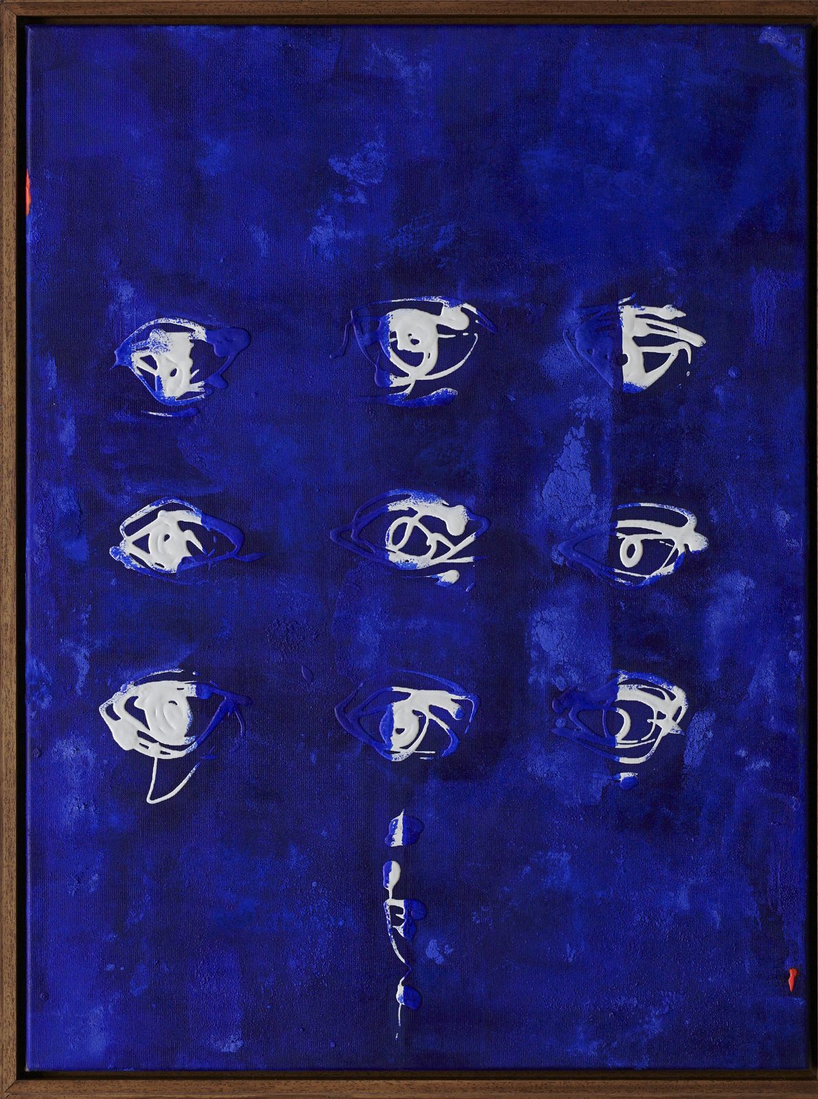 Focus 1 (2024) by Merve Kızıl — acrylic and pigment on canvas, 80 x 60 cm