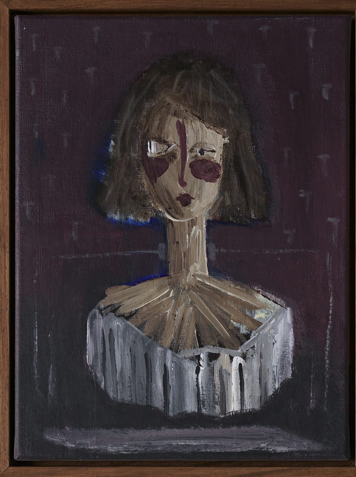 Standing Still (2026) by Merve Kızıl — acrylic on canvas, 40 x 30 cm